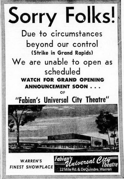 Universal City Theatre - 1965-08-01 Ad (newer photo)